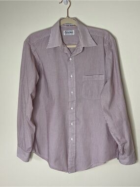 Giovanni Superfine Poplin striped button down dress shirt 16 35